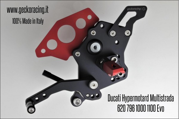 Rearsets Adjustable Ducati Hypermotard 620 796 1000 1100 Evo Multistrada Gear
