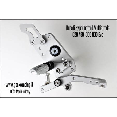 Rearsets Adjustable Ducati Hypermotard 620 796 1000 1100 Evo Multistrada Brake