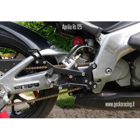 Pedane arretrate regolabili per Aprilia Rs 125