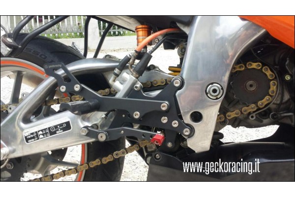 Pedane arretrate regolabili per Aprilia Rs 125