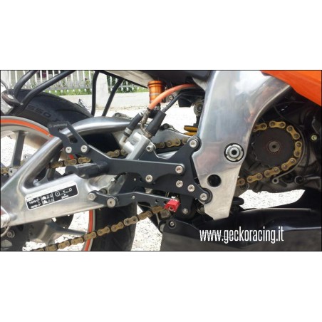 Pedane arretrate regolabili per Aprilia Rs 125