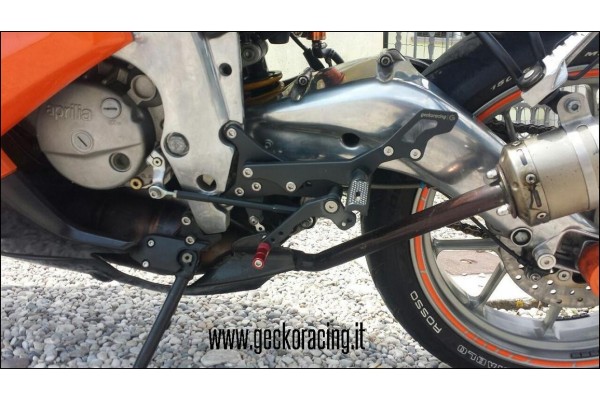 Pedane arretrate regolabili per Aprilia Rs 125