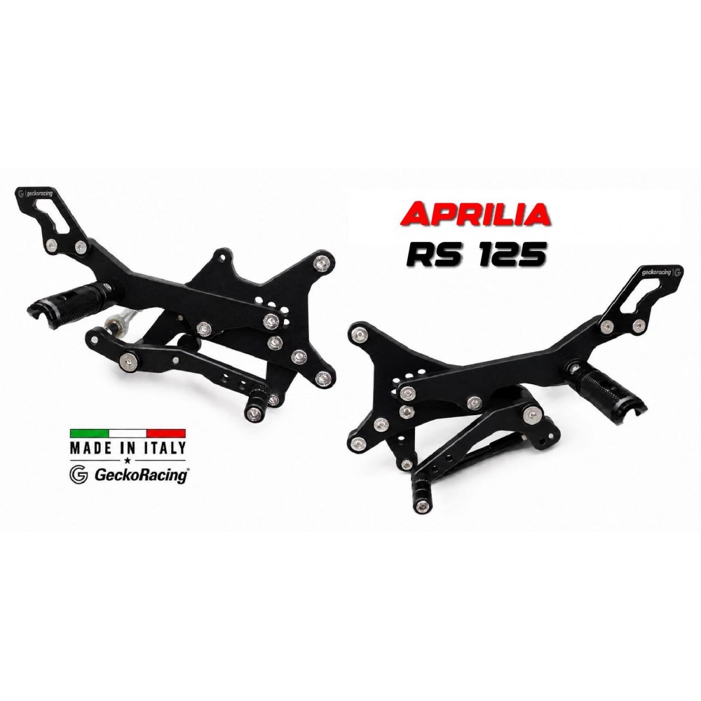 Pedane arretrate regolabili per Aprilia Rs 125